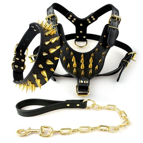 studded dog harness